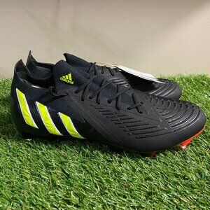 Adidas Predator Edge.1 L FG Soccer Cleats Black Red GW1023 Mens 6.5 Wmn 7.5 NEW